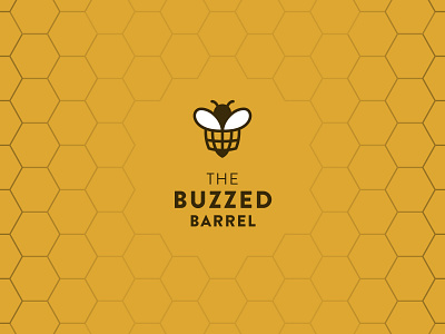 The Buzzed Barrel barrel branding honey illustration logo whiskey