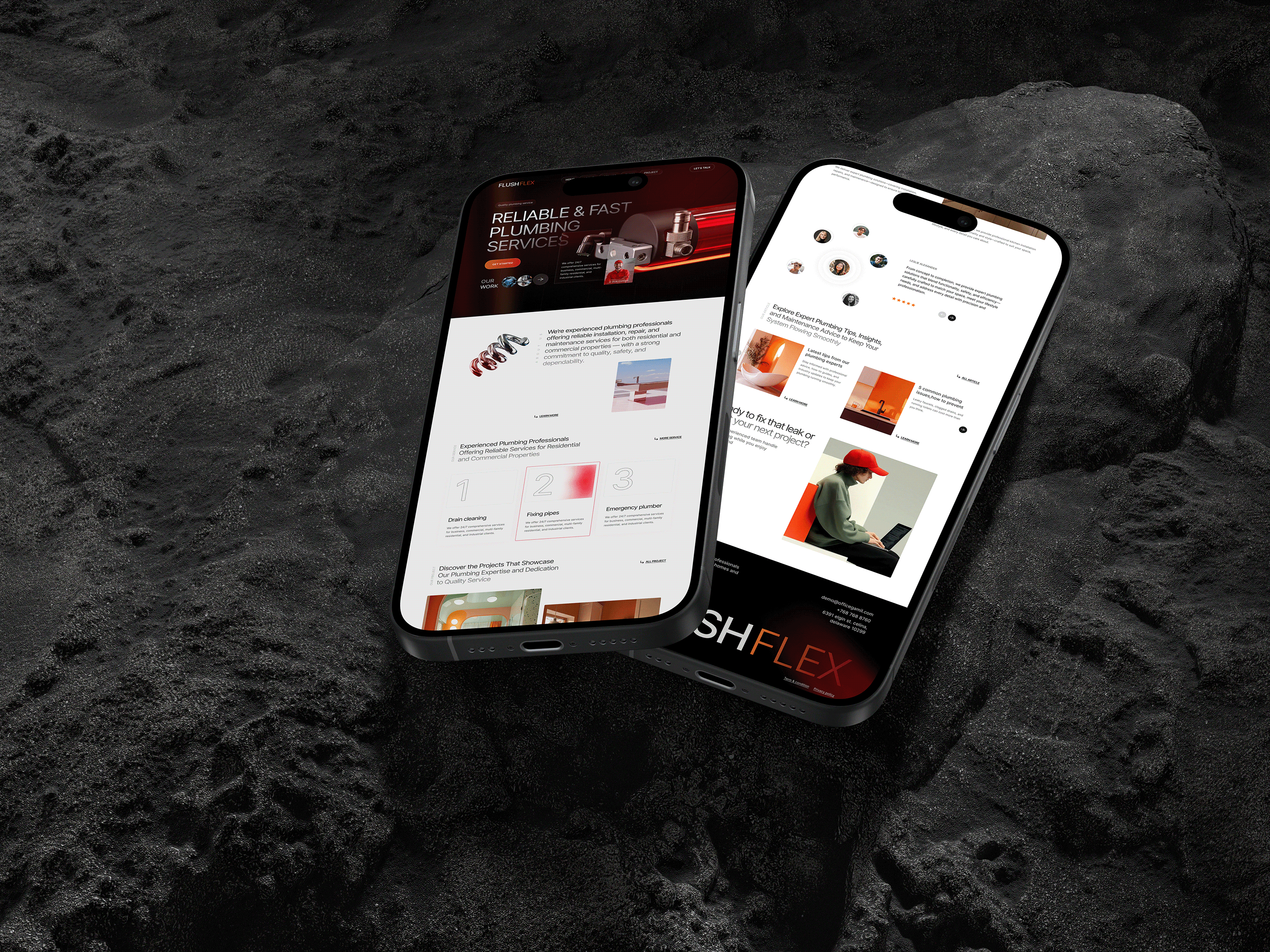 Plumbing website UI/UX design bestui modern ui modernuidesign plumbing product design trending design trending ui ui uiux ux website ui