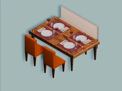 Dinner is Served 3d graphic design illustration