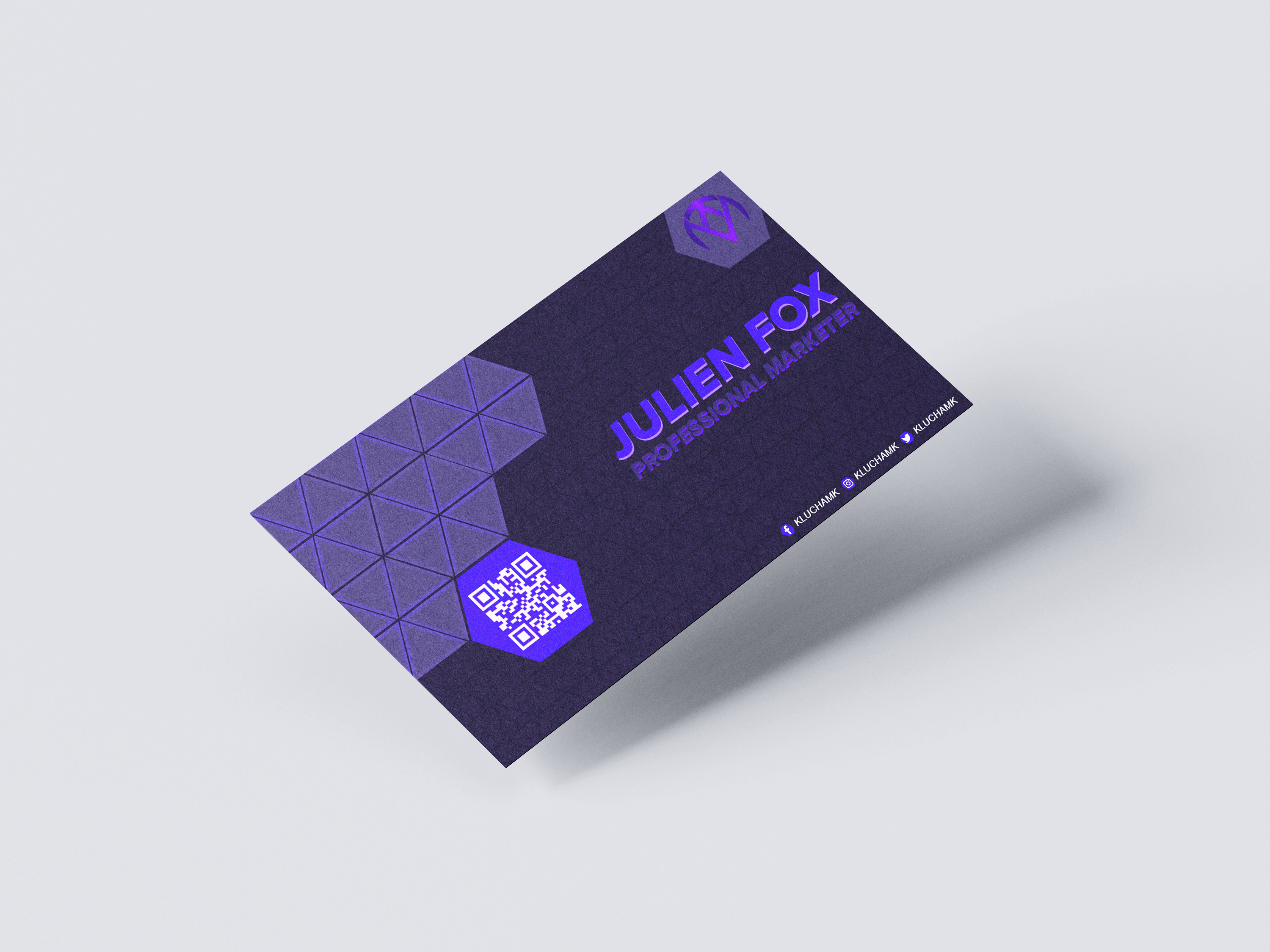 Next-Gen Business Card Design — Futuristic Violet Glow Concept business card business card design clean typography corporate card creative branding dark theme design digital print design futuristic design geometric design graphic designer marketing identity minimal layout modern business card neon style photoshop template professional branding purple gradient qr code card tech aesthetic violet glow