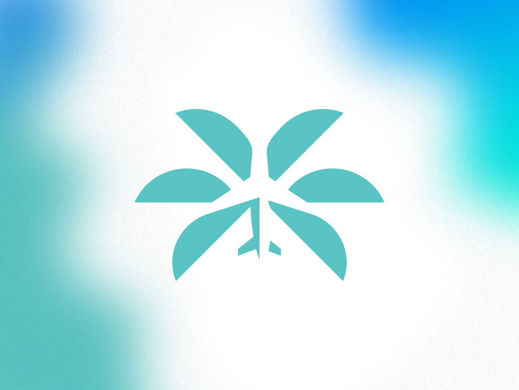 Plane + Palm tree logo design airplane logo logo minimalist modern palm plane tree