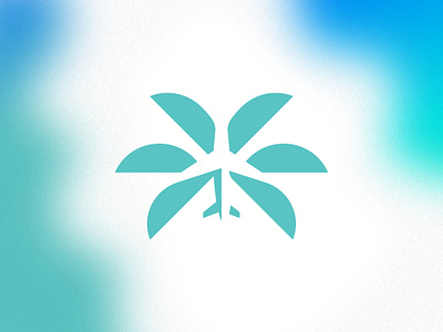 Plane + Palm tree logo design airplane logo logo minimalist modern palm plane tree