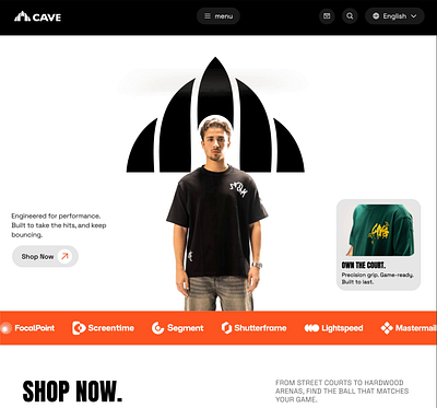 Cave Web Design (Fashion Brand) animation motion graphics ui