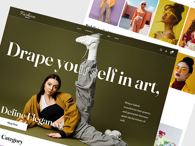 Clothing Fashoin E-commerce landing page app branding clothing design ecommerce fashion fashion ecemmerce fashion website graphic design illustration landing page logo minimal trending fashion ui uiux design ux vector woomen fashoin