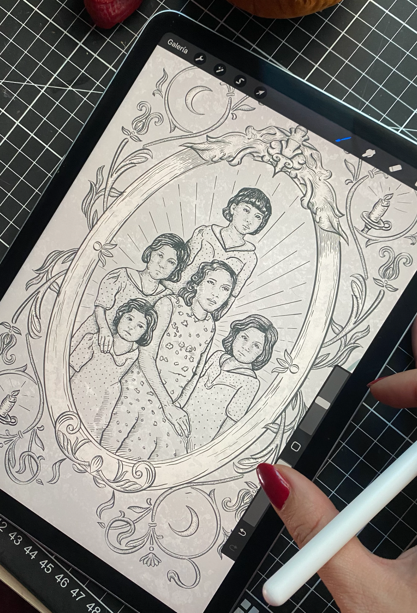 Family Portraid family grandma illustration procreate tablet