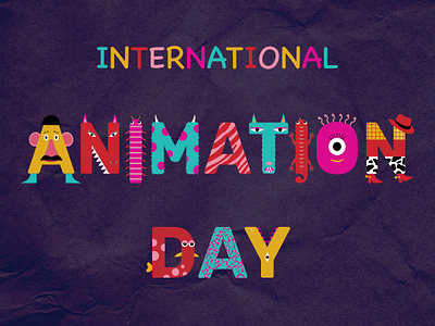 International Animation Day animation animation day art cartoon celebration design digital art digital illustration drawing for children illustration illustrator postcard