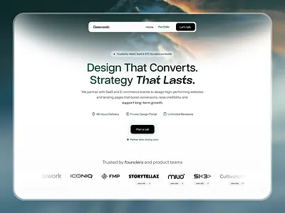 Hero Section | Geexweb.com branding design design refresh figma geexweb hero section landing page modern ui design ui ux design website design