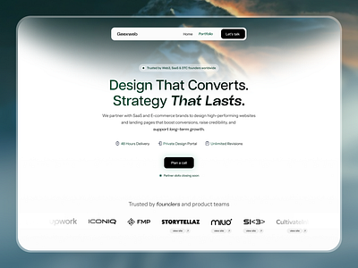 Hero Section | Geexweb.com branding design design refresh figma geexweb hero section landing page modern ui design ui ux design website design