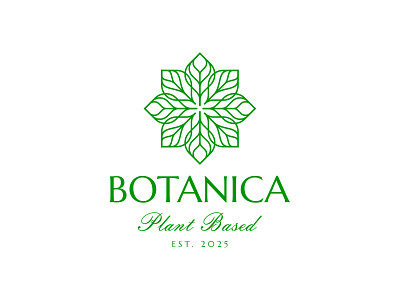 Botanica flower flower logo icon leaf leaf logo leaves logo logo design mandala mark nature vector