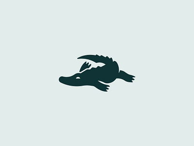 Friendly reptile logo unused for sale app icon crocodile green logo minimalist playful reptile wild