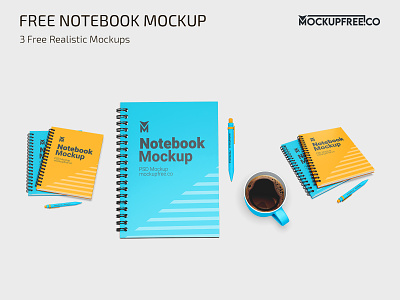 Free Notebook Mock-up free freebie mock up mockup mockups notebook photoshop psd template templates