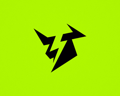 Bull head + Bolt Logo design bolt bolt logo bull bull head bolt bull heal bull heal logo bull with bolt gym gym logo logo volt logo