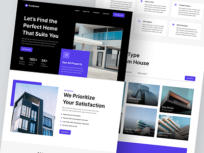 PixelEstate - Real Estate Landing Page apartment architecture building clean homepage house landing page landing page design modern property real estate real estate agency residence ui uiux ux web webdesign website website design