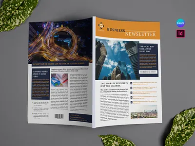 Newsletter layout blue