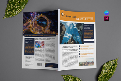 Newsletter layout blue