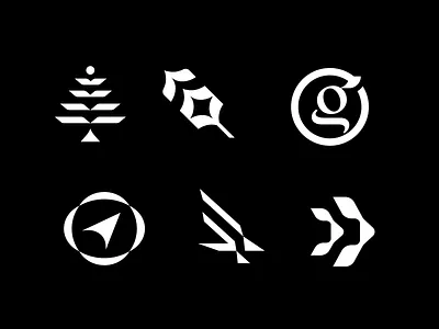 Logo Portfolio 2025 2025 black branding bw design geometric graphic design icon illustration logo mark portfolio vector white