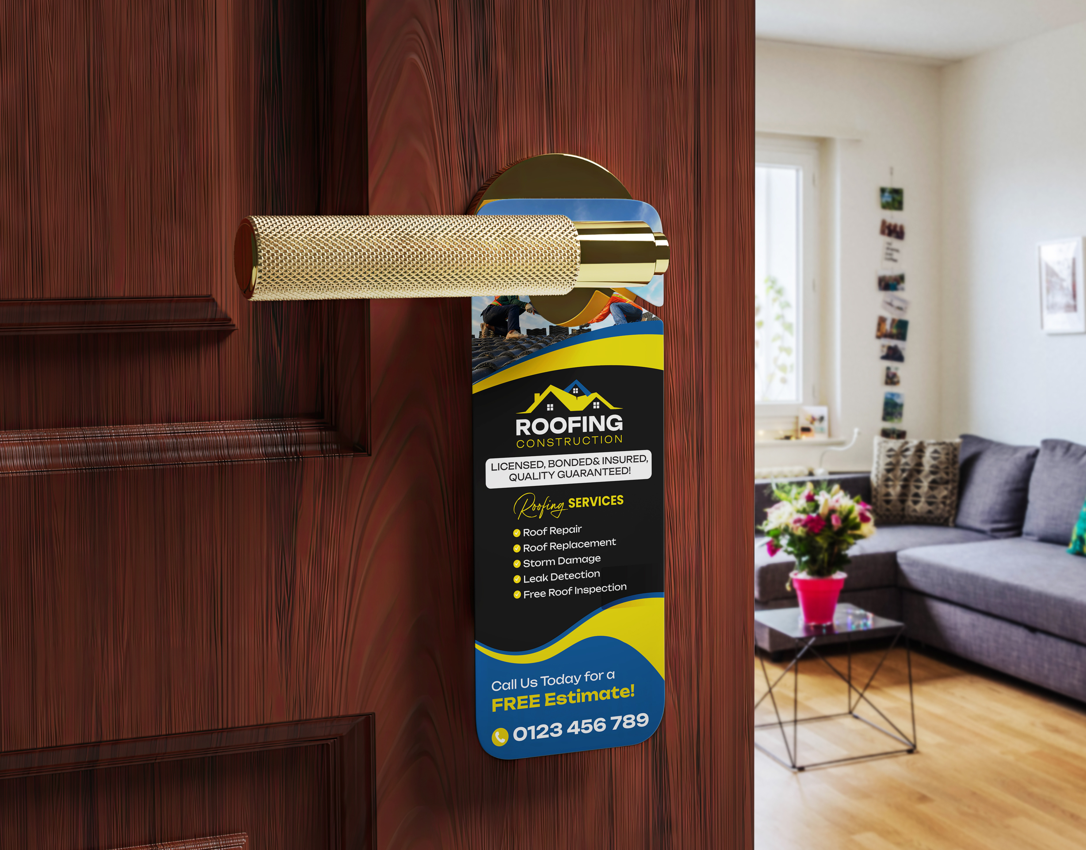 Example of Door Hanger Design For Business