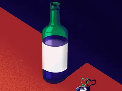 A Soju Evening | Illustration graphic design illustration