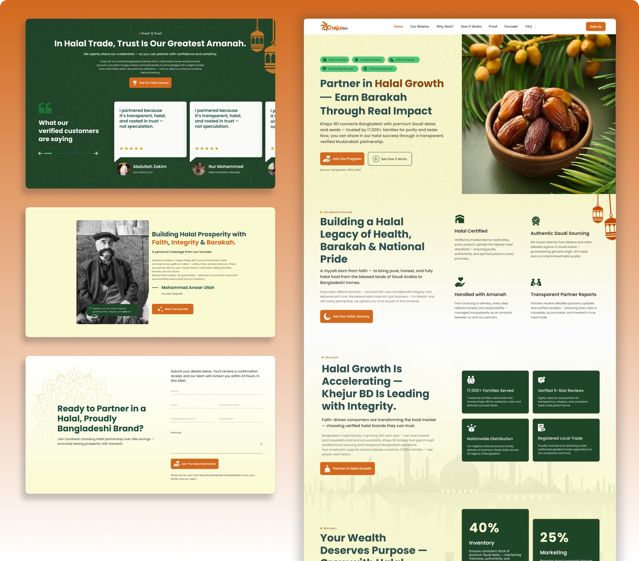 Company Portfolio for KhejurBD branding company date figma gradient graphic design islamic khejur landing page logo minimalist modern photoshop portfolio soft typography ui ux website