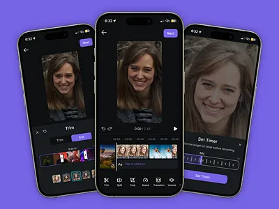 App video editor adventure android app app branding dark theme design graphic design illustration ios app logo mobile editor ui uxdesign vector video