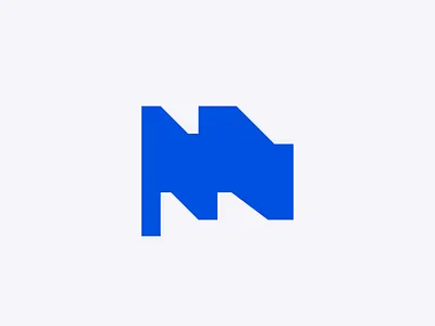 M Flag Logo 3d branding flag geometric identity isometric letter logo m mark minimalist negative space simple wave