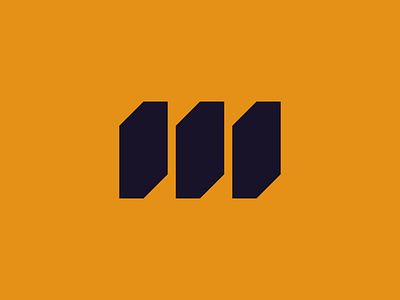 Construction Logo 3 3d branding build building geometric identity isometric logo mark parallel planes side by side three