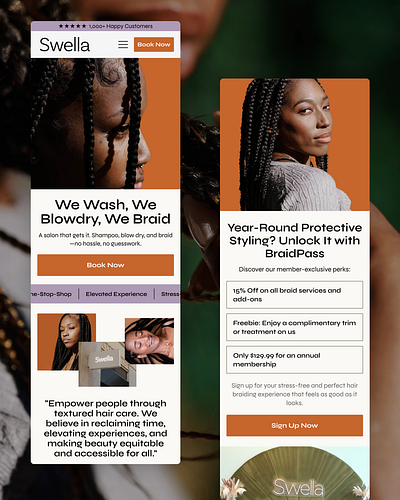 Swella: Homepage Design design ecommerce onlinestore userexperience ux uxdesign uxui website
