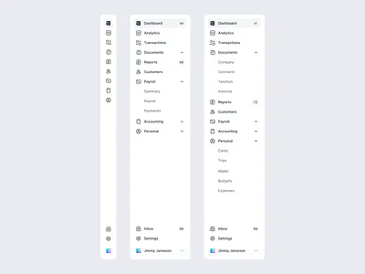 Sidebars app design bar nav navigation side sidebar top bar ui ui design ux
