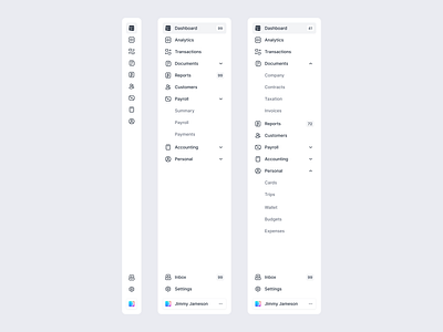 Sidebars app design bar nav navigation side sidebar top bar ui ui design ux