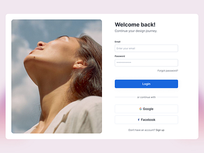 Login & Sign up component designsystem login scalable signup