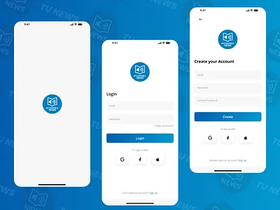Accessible News - UI Login Page app design ui