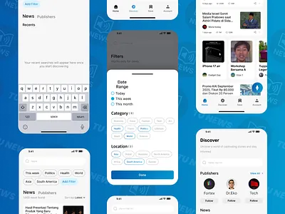 Accessible News - UI Result Page app design ui