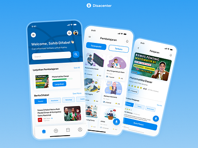 DisaCenter - Education Page graphic design ui