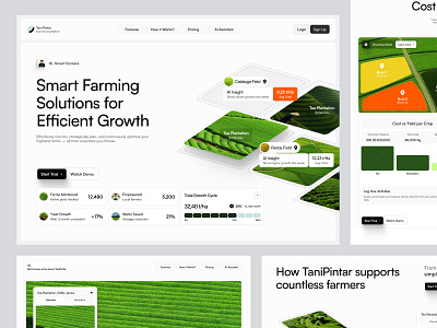 Tani Pintar - Smart Farming Platform agriculture biology company design elementor energy farmer farming framer landing page platform renewable smart technology ui webflow website wordpress