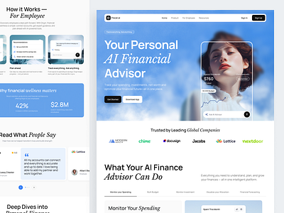 Fiscal.ai - AI Financial Advisor Landing Page ai budget builder ai financial advisor banking budget allocation budget tracker digital banking digital wallet finance finance landing page financial forecasting financial monitoring fintech investment analytics investment platform landing page money management personal finance spending analytics spending monitoring transaction