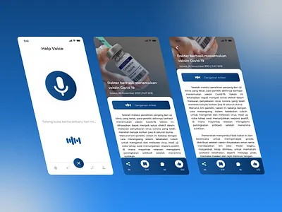 Care News Voice News Article graphic design ui