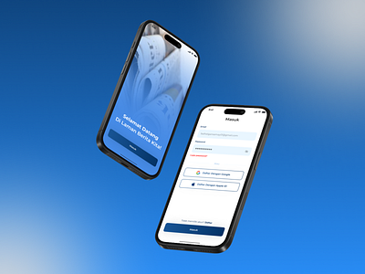Care News Login/Register Page graphic design ui