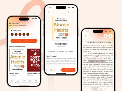 Online Book Reader app clean design education illustration learning mobile app popular ui ui design ux ux design