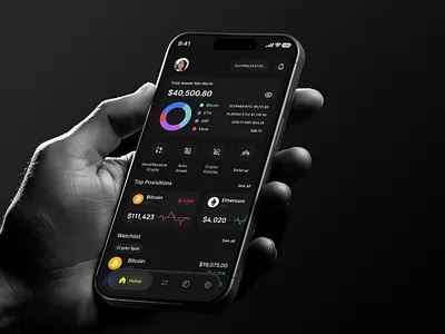 Cryptex — Crypto Mobile App crypto cryptocurrency darkmode design exchange finance fintech mobile mobile app nft ui