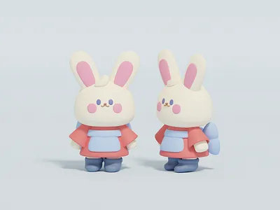 Mochi 3d character color concept illustration