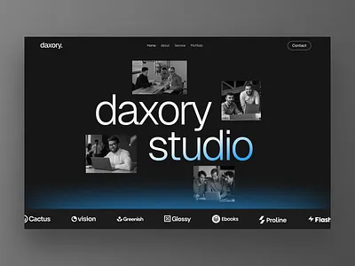 Daxory - Agency Website agency agency landing page ui clean daxory studio design design agency website digital studio header landing page modern studio ui ux web design website