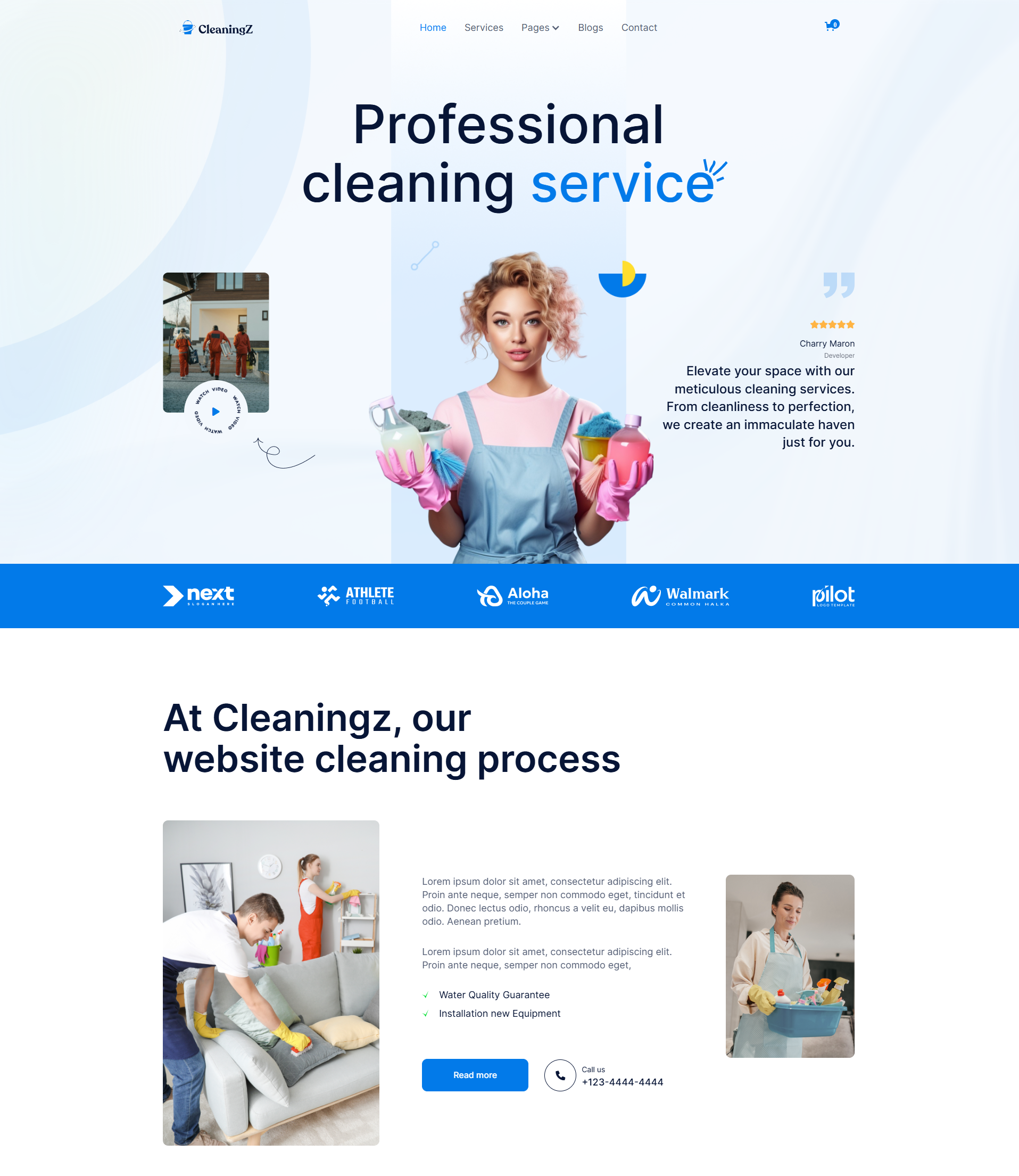 Example of Cleaning  Website Design
