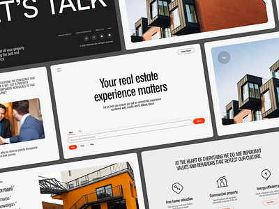 Profosa - Real Estate Landing Page agent architecture b2c building business home house interior landing page minimalist mockup properties property real estate realestate ui ux villa web design website