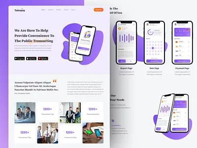 Yokopay - Online Payment App Landing Page banking elementor landing page online banking online payment online payment website payment gateway template ui ui design uiux wallet website website wordpress