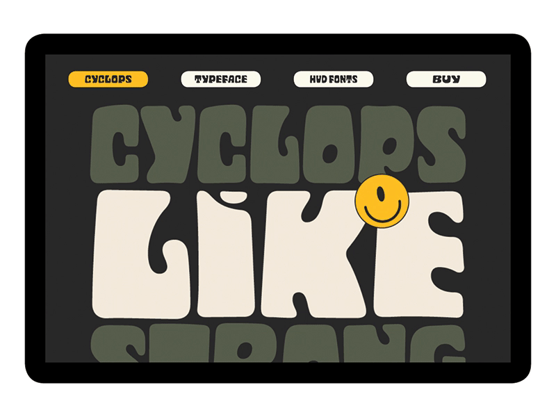 Cyclops — Typeface cyclops