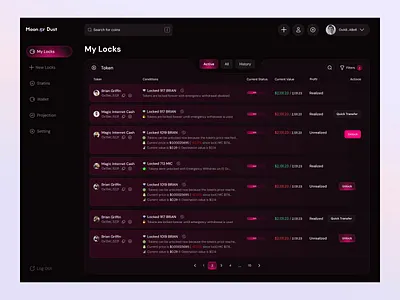Dashboard UI cards components crypto wallet dashboard dashboard ui ui animation wallet