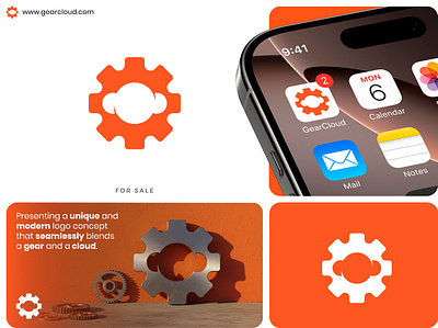 Gear + Cloud Modern Tech Logo Design automation branding cloud cloud logo cloudcomputing engineering gear gear logo icon innovation it solutions itlogo logo logodesign minimal logo modern logo o print saas tech logo