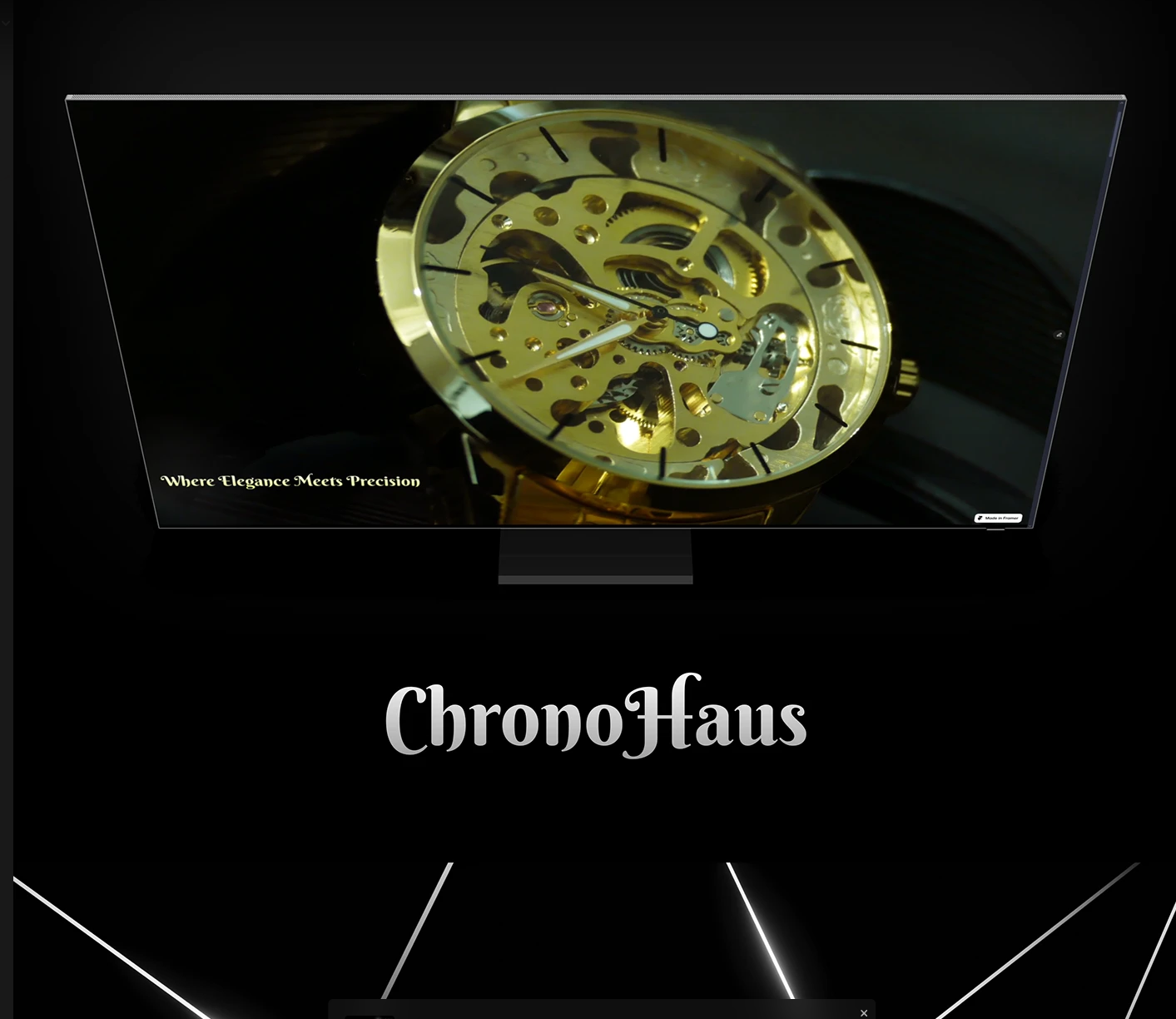 ChronoHaus - Desktop First Responsive Web case study framer interactive design motion design portfolio product design responsive design ui ux design web design