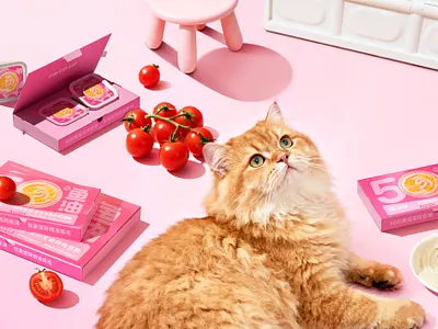 白色至上设计｜喵铮铮50粒鱼油包装设计｜Pet Packaging Design brand design branding design graphic design illustration logo packaging pet