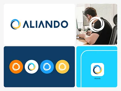 Aliando - Logo Design brand identity branding circle logo cloud graphic design icon identity logo logo design mark microsoft modern logo monogram saas simple logo system tech trademark typography visual identity design